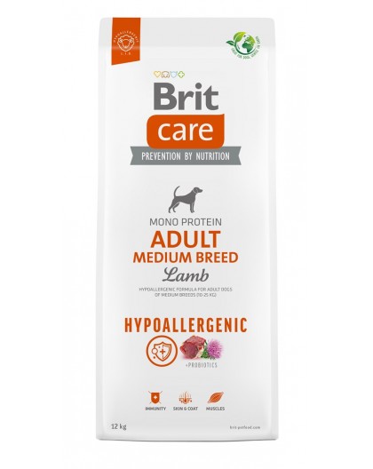 BRIT Care Hypoallergenic Adult Medium Breed Lamb - dry dog food - 12 kg