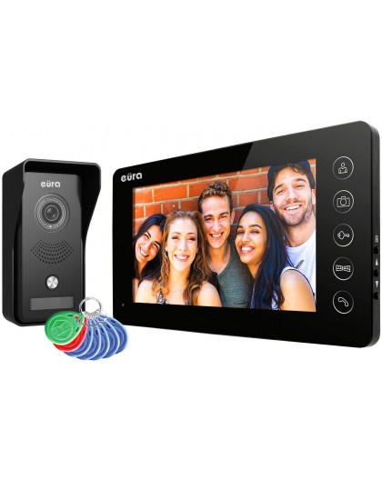 Video door phone EURA VDP-76A3 black monitor