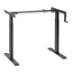 Maclean desk, manual height adjustment, without tabletop, for standing and sitting work, max 60 kg, max height 120 cm, MC-790NB