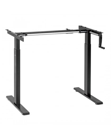 Maclean desk, manual height adjustment, without tabletop, for standing and sitting work, max 60 kg, max height 120 cm, MC-790NB