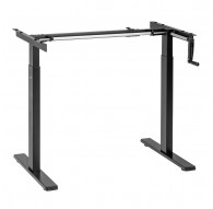 Maclean desk, manual height adjustment, without tabletop, for standing and sitting work, max 60 kg, max height 120 cm, MC-790NB
