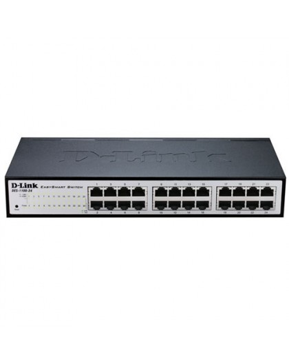D-Link DGS-1100-24V2 Managed L2 Gigabit Ethernet (10/100/1000) 1U Black, Grey