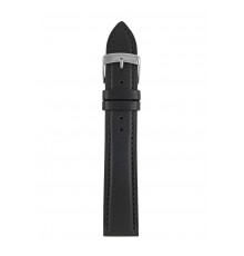 Leather strap black 20 mm