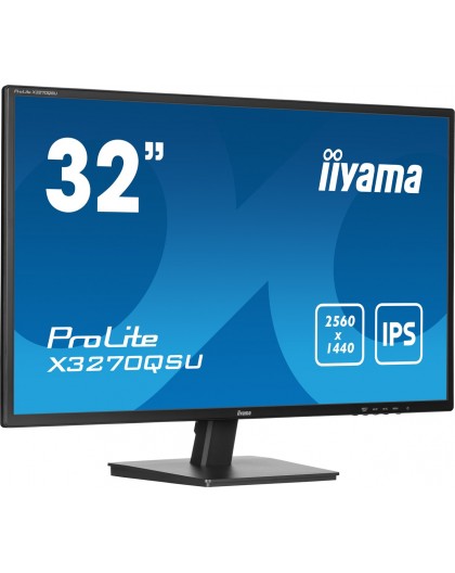 iiyama ProLite X3270QSU-B1 computer monitor 81.3 cm (32") 2560 x 1440 pixels Wide Quad HD LED Black