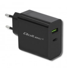 Qoltec 51717 Charger | 45W | 5-20V | 2.25-3A | USB type C PD | USB | Black