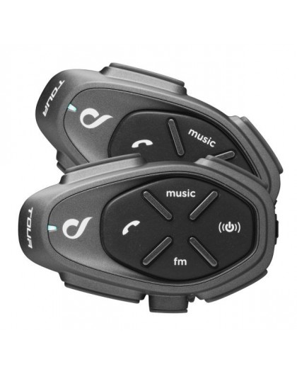 Interphone TOUR HD Motorbike intercom 1500 m 2 pcs Black