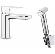 Basin faucet with bidetta shower head