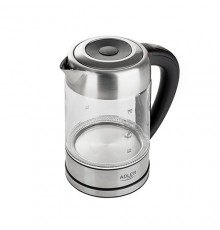 Adler AD 1247 NEW electric kettle 1.7 L 2200 W Black, Stainless steel, Transparent