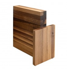 Magnetic block for 10 knives made of Artelegno walnut wood