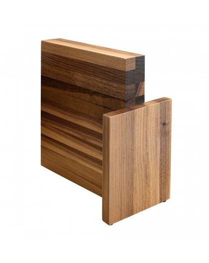Magnetic block for 10 knives made of Artelegno walnut wood