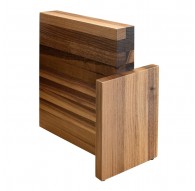 Magnetic block for 10 knives made of Artelegno walnut wood