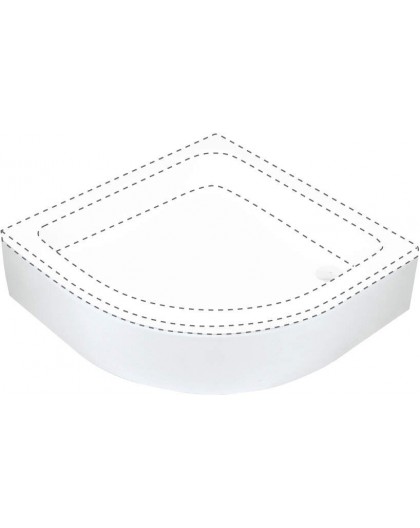 Shower tray cover semicircular 80 cm