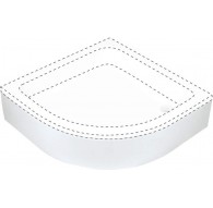 Shower tray cover semicircular 80 cm