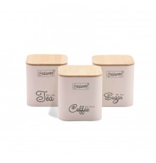 SET OF METAL CONTAINERS 3 PCS MR-1775-3S-IVORY
