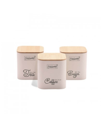 SET OF METAL CONTAINERS 3 PCS MR-1775-3S-IVORY
