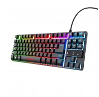 Trust GXT 833 Thado keyboard Gaming USB Dutch Black, Silver