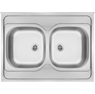 2-bowl steel sink - overlay
