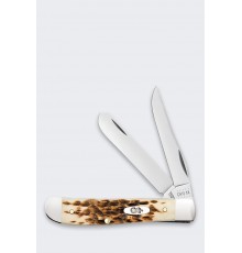 Case Mini Trapper SS Amber Bone Knife