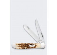 Case Mini Trapper SS Amber Bone Knife