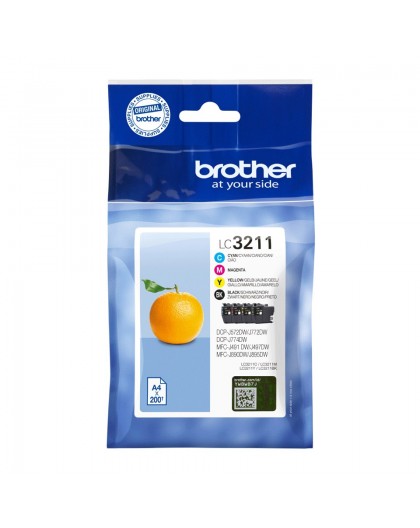 Brother LC3211VALDR ink cartridge 4 pc(s) Original Black, Cyan, Magenta, Yellow