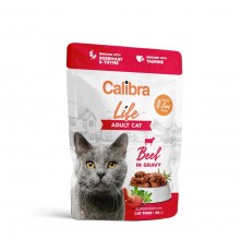 CALIBRA Cat Life Adult Beef in gravy - wet cat food - 85g