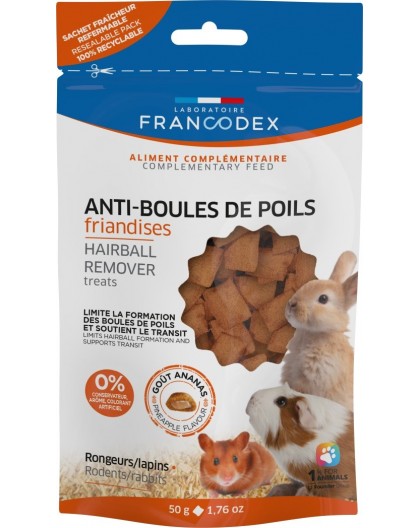 FRANCODEX Anti-Hooking Treats - Rabbit treat - 50g