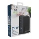 Gembird TA-UC-2A4C-PD75-01-BK mobile device charger Universal Black AC Fast charging Indoor