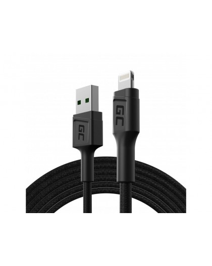 Green Cell KABGC18 lightning cable 2 m Black