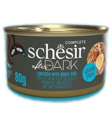 SCHESIR After Dark Chicken fillet with quail egg in broth - wet cat food - 80g