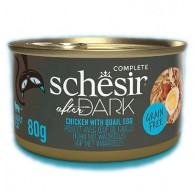 SCHESIR After Dark Chicken fillet with quail egg in broth - wet cat food - 80g