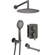 Concealed shower set with bath spout