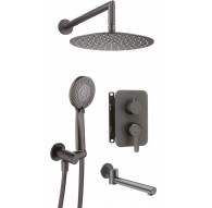 Concealed shower set with bath spout
