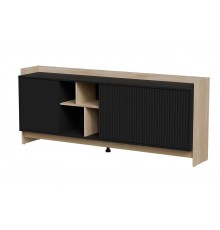Cama PORTO 3D chest of drawers 190x38x77 oak/black