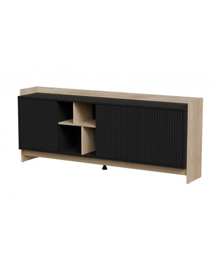 Cama PORTO 3D chest of drawers 190x38x77 oak/black