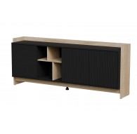 Cama PORTO 3D chest of drawers 190x38x77 oak/black
