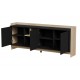 Cama PORTO 3D chest of drawers 190x38x77 oak/black