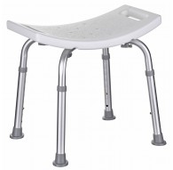 Rectangular shower stool with height adjustment