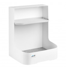 Ergo Office Under-Desk Storage Box / Organizer with Accessories Shelf, White, Max. 5kg, ER-442