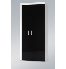Cama wardrobe SAMBA white/black gloss