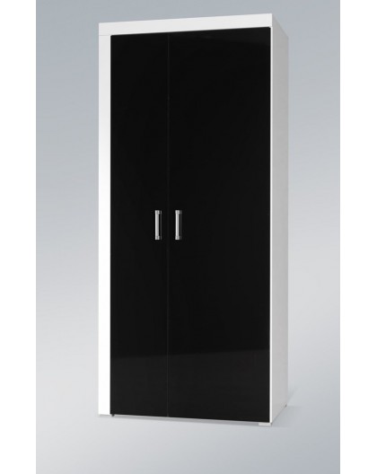 Cama wardrobe SAMBA white/black gloss