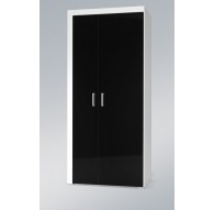 Cama wardrobe SAMBA white/black gloss