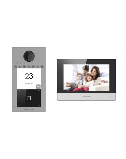 Hikvision DS-KIS604-S(C) video intercom system 2 MP 17.8 cm (7") Black, Grey, Silver