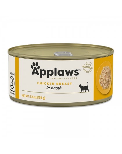 APPLAWS Chicken breast in broth - wet cat food - 156g