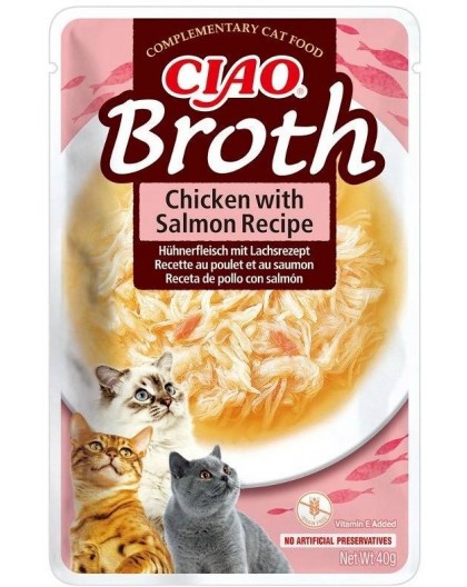 INABA Ciao Broth Chicken & Salmon - cat treats - 40g
