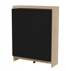 Cama PORTO chest of drawers 100x38x130 oak/black