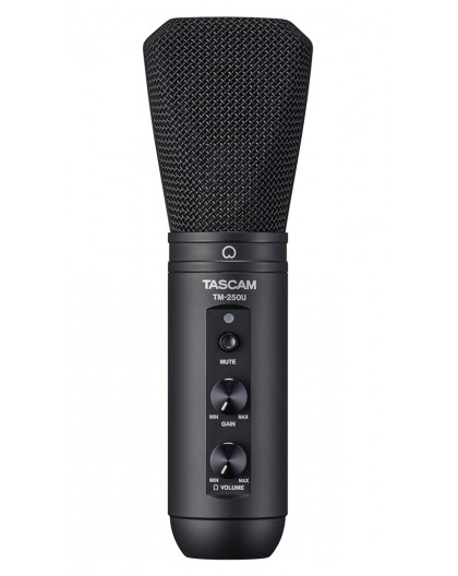 Tascam TM-250U - condenser microphone for personal broadcasting and online communication, black