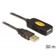 DeLOCK 30m, USB2.0 - USB2.0 USB cable USB A Black