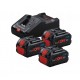 BOSCH. BATTERY 18V 8.0Ah PROCORE 3pcs. +CHARGER GAL 18V-160 ...