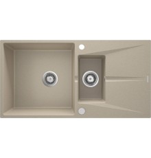 1.5-bowl granite sink with drainer