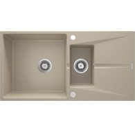 1.5-bowl granite sink with drainer